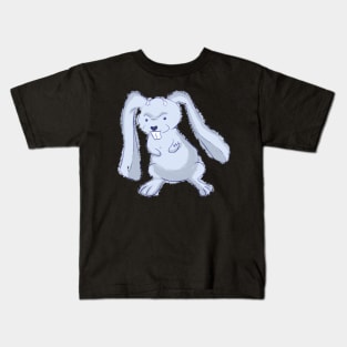 Blue evil cute rabbit Kids T-Shirt